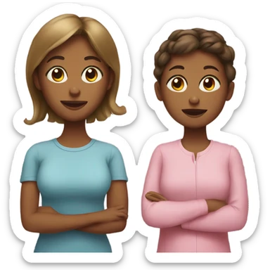 Mom and daughter sticker