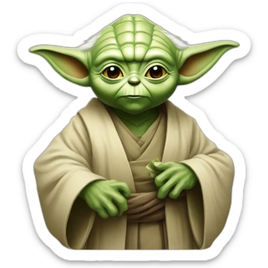 Yoda qui joue au casino sticker
