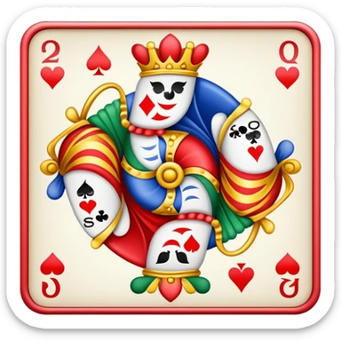 Canasta card game with wild cards and jokers sticker