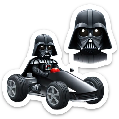 Formula Darth Vader’s race car, light saber headlights, exposed suspension  sticker