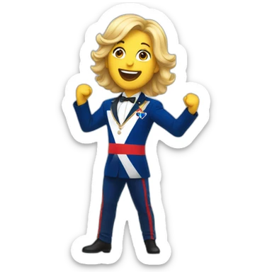 France winning eurovision sticker