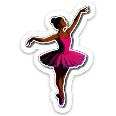 Ballet dancer girl sticker