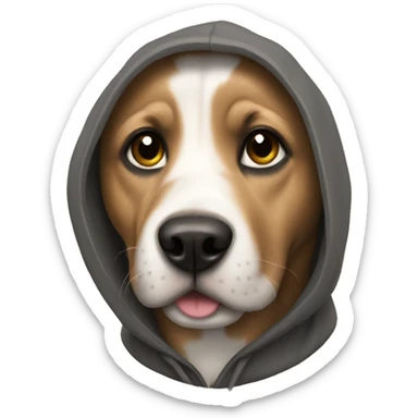 Dog were a hoodie  sticker