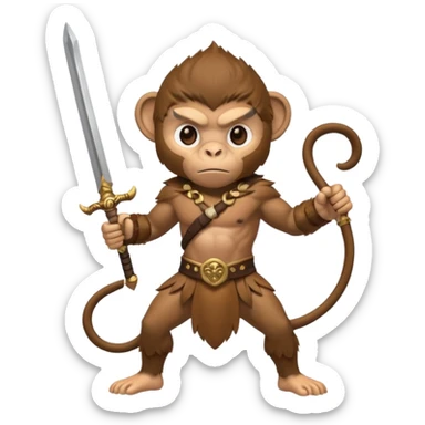 fire water air earth combine monkey warior  sticker