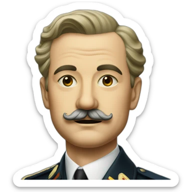 german head of state in 1940 wearing a small mustache sticker