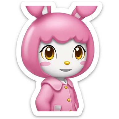 my melody de persona pelirroja sticker