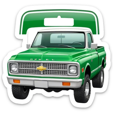 Green and white 1972 Chevrolet K10 sticker
