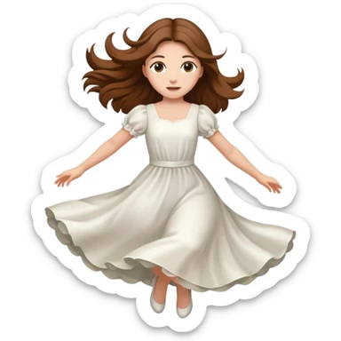 Girl falling in air sticker