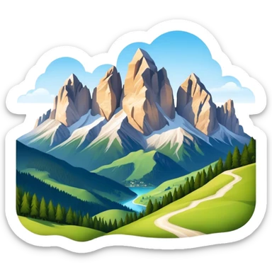 Italian Dolomites sticker