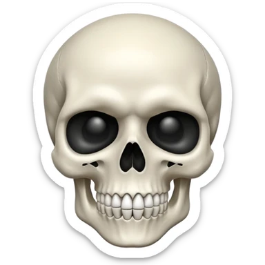 Create a skull ☠️ but without the crossbones sticker
