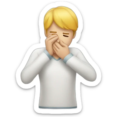 man feeling sick sticker