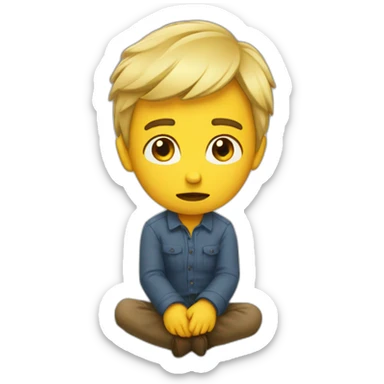 Emoji triste mais pas trop sticker