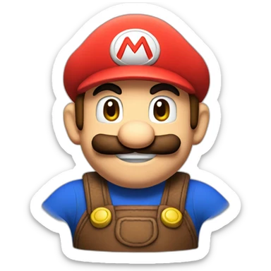 Mario plumber sticker