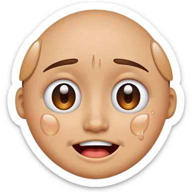 crashing out -  an emoji for the emoji keyboard  sticker