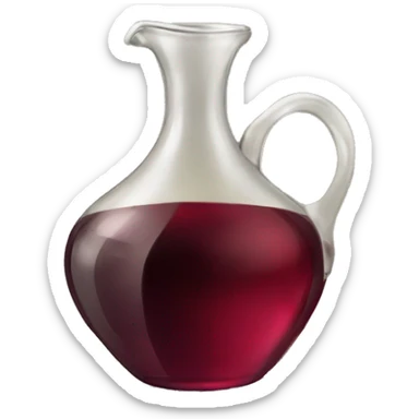 vintage carafe of wine with book sticker