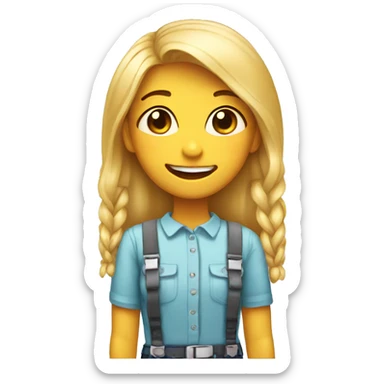 with braces girl sticker