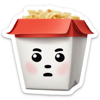 sad Chinese takeout  sticker