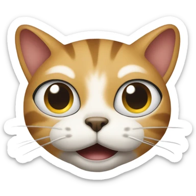 Cat with his brain loading up like a computer that takes super long sticker