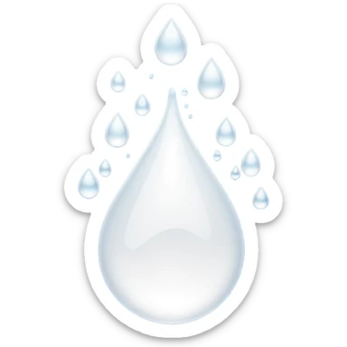 multiple White liquid droplets shooting sideways sticker