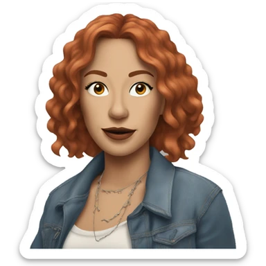 Chappell Roan, is an American singer and songwriter from Missouri. Working with collaborator Dan Nigro, the majority of her music is inspired by 1980s synth-pop red hair long sticker