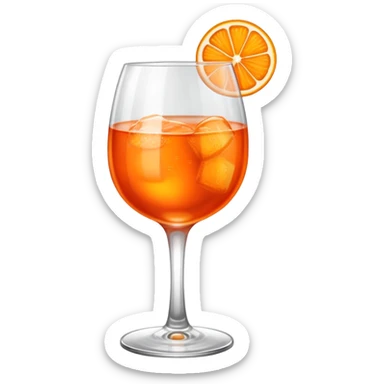 Aperol spritz in a goblet glass sticker