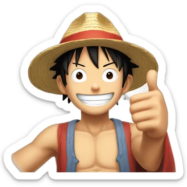 thumbs up luffy sticker