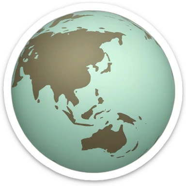 globe south east asia sticker