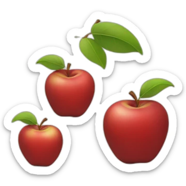red apple wearing a black hoodie sticker