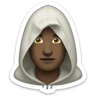 Homme capuche lune sticker