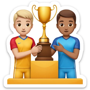 Versus / Duel : deux joueurs + VS, trophée/podium, ou deux écrans avec même objectif. sticker