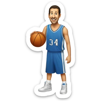 Adam Sandler playing basketball sticker