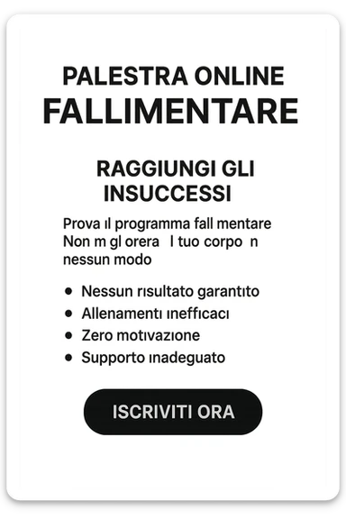Scheda online palestra fallimentare  foglio in italiano sticker