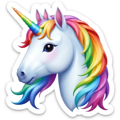 Rainbow and unicorn sticker