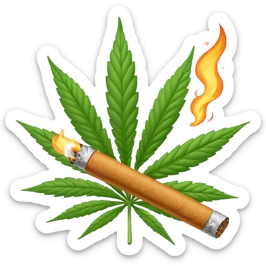 Marijuana cigarette sticker