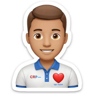 CPR instructor that looks happy sticker