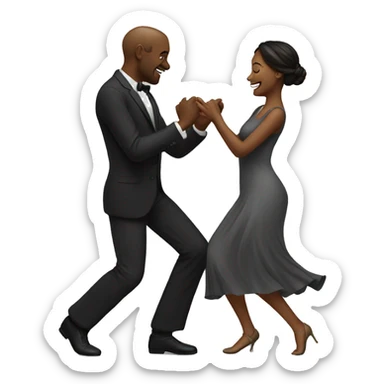Husband and wife dancing  sticker