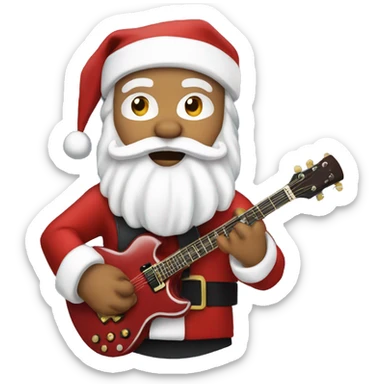 Rock Fan Santa Claus sticker