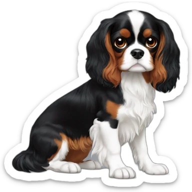 cavalier king charles black sticker