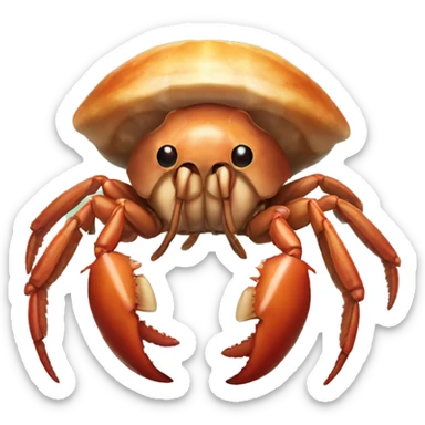 A hermit crab sticker