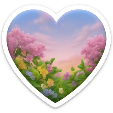 Heart of the spring colors  sticker