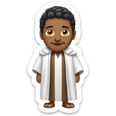 Puerto Rican man in a robe and sandals sticker