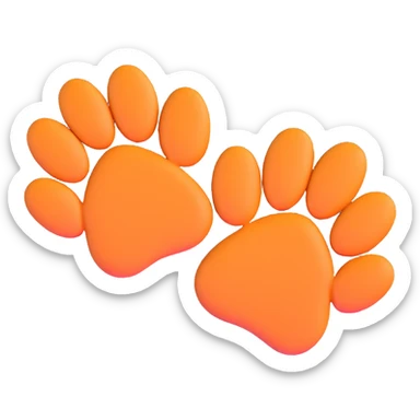 two puppy paws sticker