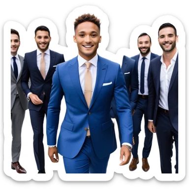 Hyper realistic Josh King 'JetSet' Madrid - Iman Gadzhi vs. Alex Hormozi vs. Sebastian Ghiorghiu vs. Andrew Tate. Vs Branden Condy vs Grant Cardone vs Tony Robins vs Luke Belmar vs Daniel G vs Graham Stephan vs Jason Fallen vs Russell Brunson sticker