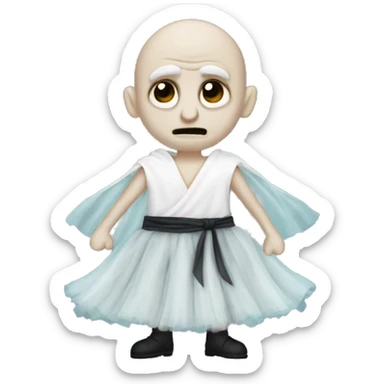 Voldemort wearing a tutu  sticker
