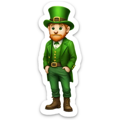  sad leprechaun with empty pockets sticker