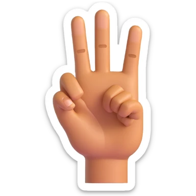 hand making the 'OK' gesture, tan skin tone, 3D emoji style sticker