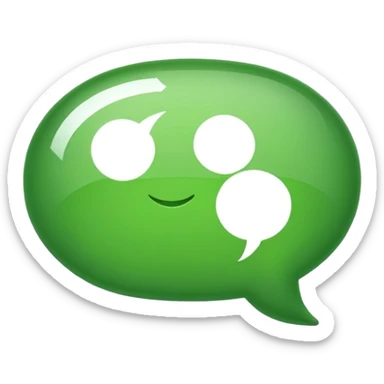 green speech bubble emoji containing checkmark emoji sticker