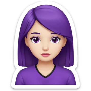 Girly girl morado sticker