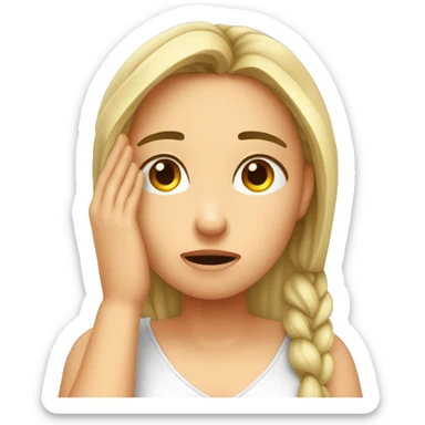 girl  facepalm sticker