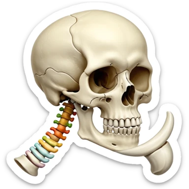 skull ribs humerus carpals femur tarsals  sticker